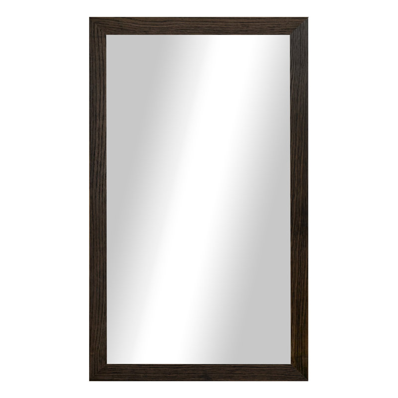 Miroir en bois franc Ebark Designs Ebark - chêne rouge 2 po, Ébène, 21 po x 30 po