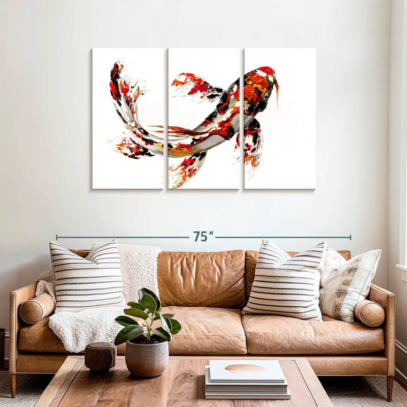 Brampt Single Koi Fish, 36" H x 57" W