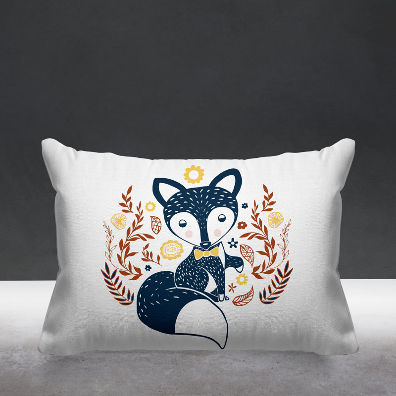 Coussin Felix, Épice / bleu marine