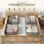 Lit plateforme de style champêtre avec tête de lit haute, station de recharge et 4 paniers de rangement, sommier non requis-698272737-698272743