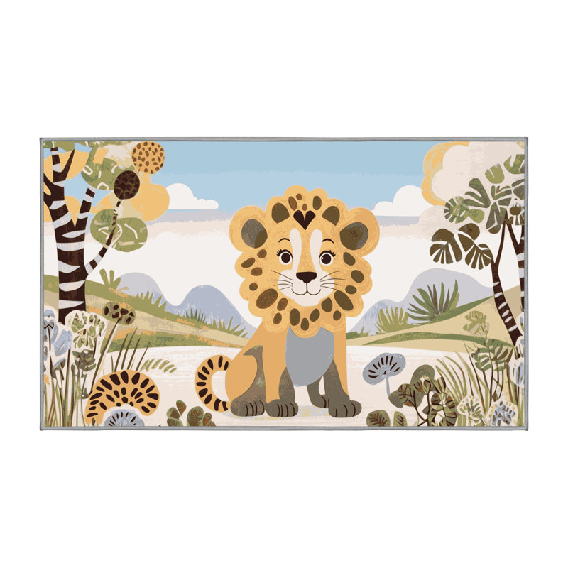 Tapis pour enfants East Urban Home, Rectangulaire 7 pi x 10 pi