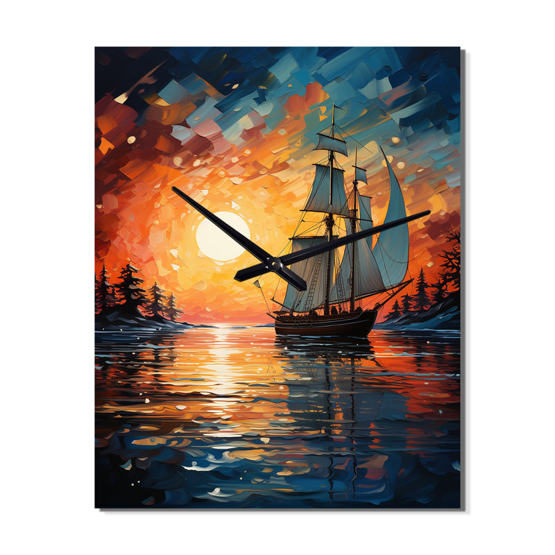 Jerrill - Nautical & Beach Wall Clock, Extra Large