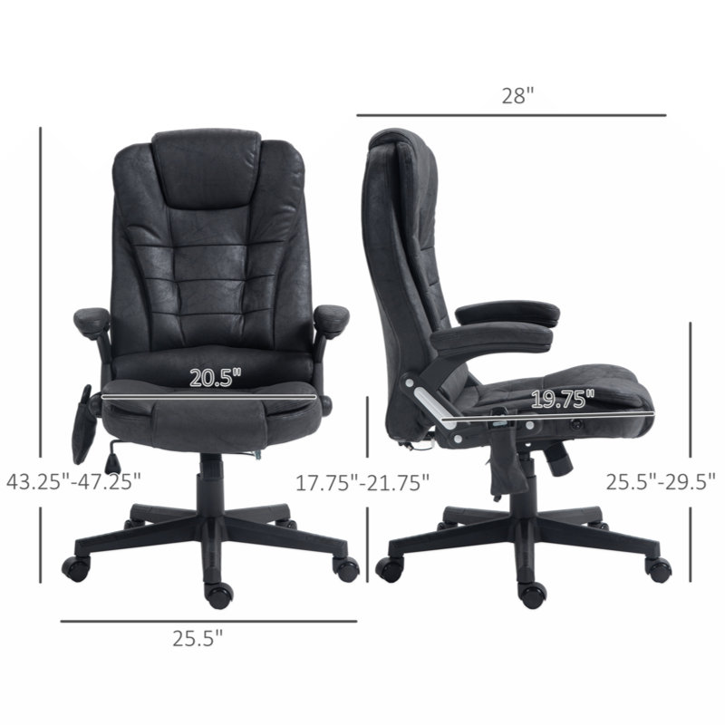 Milenija Office Chair, Black Microfiber
