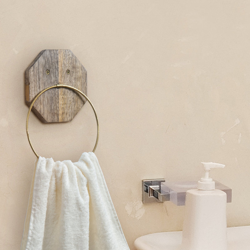 Mango Wood Wall Mounted Towel Ring