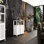 Armoire de rangement blanche en bambou à grande capacité avec tablettes pour salle de bain et salon-1503554316