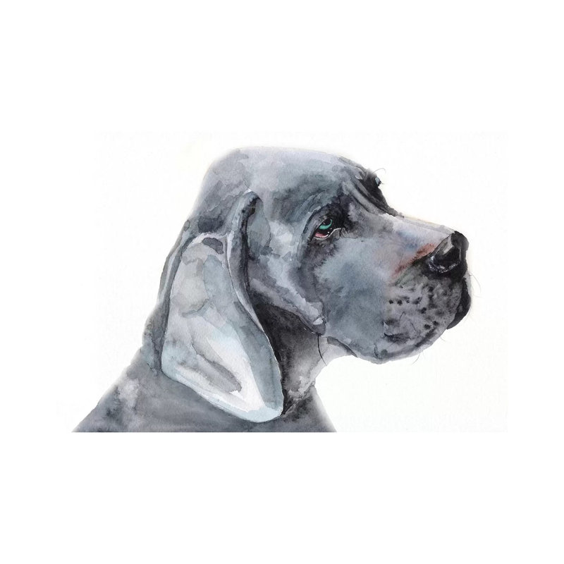 Great Dane by George Dyachenko - Wrapped Canvas Painting, 20.32 cm H x 30.48 cm W