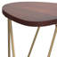 Table de bout Patrice en bois de manguier massif avec plateau en forme de pattes et pieds en épingle-1904751979