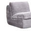 Chaise ergonomique stable en velours côtelé gris avec repose-pieds