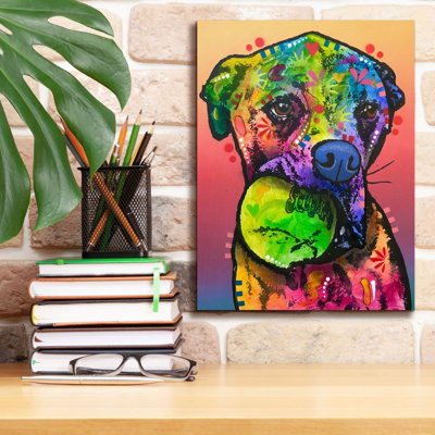 «Dog Ball Love» par Dean Russo Studios, art mural sur toile