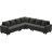 Shavera 6 - Piece Velvet Large L Shaped Corner Sectional Sofa Solid Wood Livingroom Couch-1800555263