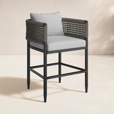 Scotia Aluminum Outdoor Stool with Cushion