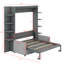 Grand lit escamotable Belote Alvan avec canapé et tablettes de rangement-674892131