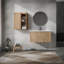 Meuble-lavabo mural avec lavabo et armoire latérale-845134753