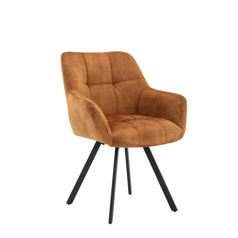 Basanti 48cm H Fabric Upholstered Armchair, Rust