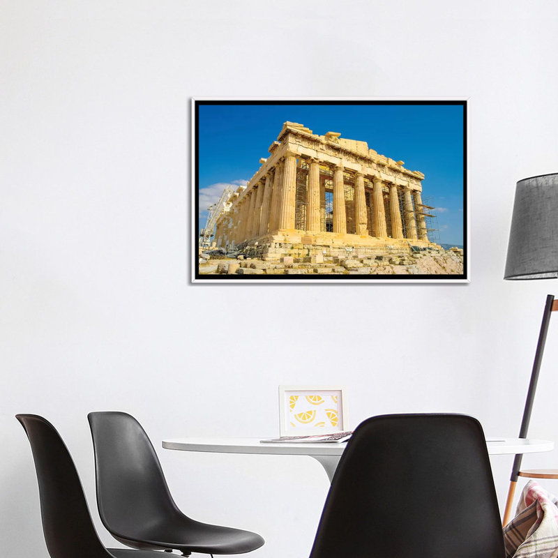 « Athens » par Ben Heine-reproduction de photo, H 26 po x l 40 po x 1,5 po, Toile blanche encadrée, Pas de tapis