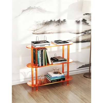 Clear Acrylic Bookshelf, Open Bookcase With 3 Tiers For Living Room, Office, Bedroom, Modern Transparent Display Shelf