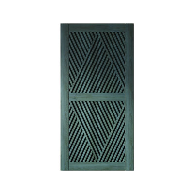 Homacer 80" High Diamond Design Royal Pine Finished & Unassembled Pine Wood Barn Door (Interior Use Only)