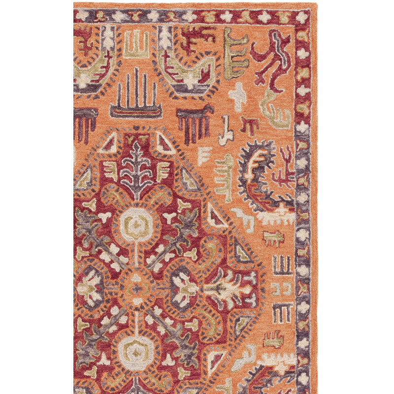 Hand Tufted Wool;Cotton Moroccan Indoor Rug, Square 5'
