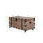 Table de coffre et table d'appoint S / 3 avec grand rangement antique en bois récupéré gris