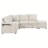 L-Shaped Padded Modular Pull Out Sofa Bed With Storage Space, USB Ports And Cup Holders On The Armrests-114234556