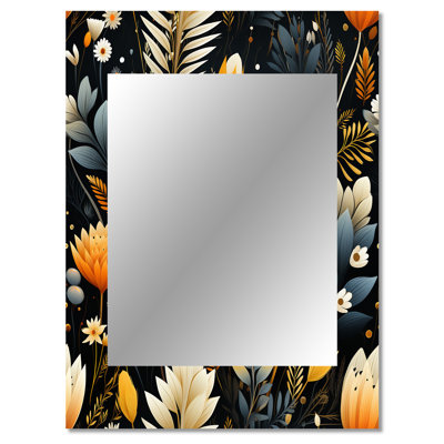 Benedit Nature Inspired Wanderer Boho Pattern - botanical  Unique Wall Mirror, Botanical Mirror, Printed Metal Art