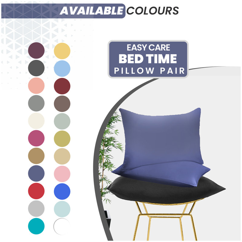 Cotton Blend Standard Pillow Case, Navy