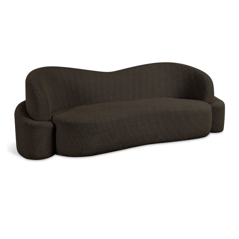 Ishawn Upholstered 90'' Sofa, Brown Boucle Fabric
