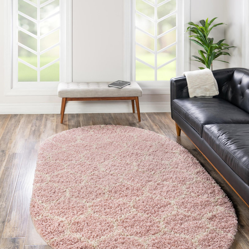 Geometric Indoor Rug, Oval 7'10" x 10'