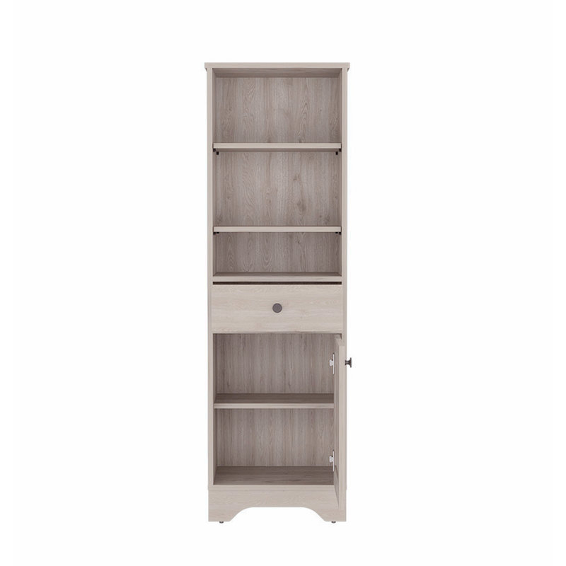 Armoire décorative moderne, un tiroir, une armoire - H 56,01 po x l 14,11 po x P 17,61 po, Gris