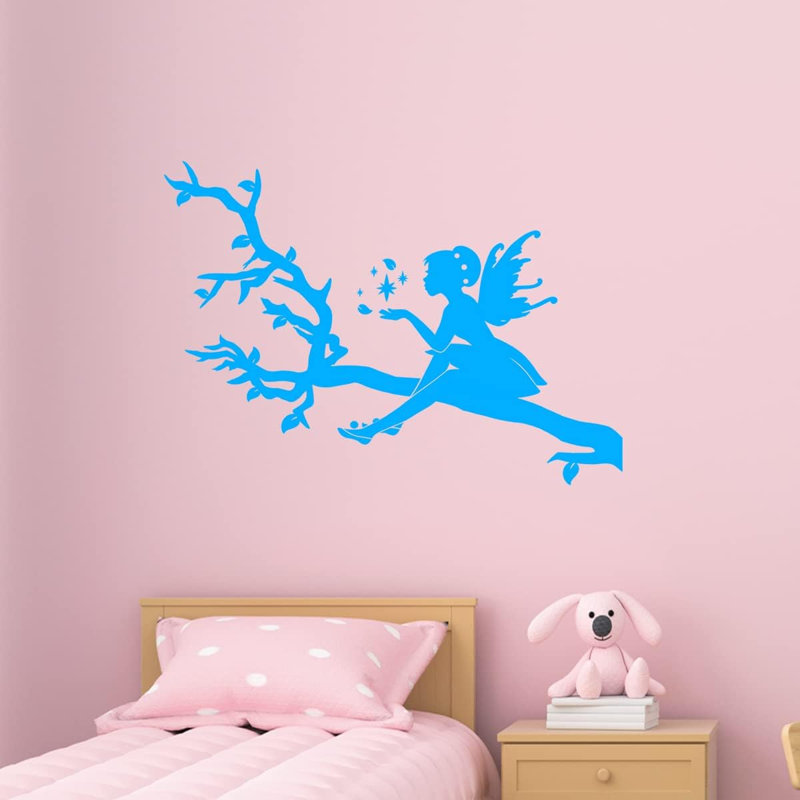 Non-Wall Damaging Wall Decal, 18" H x 25" W, Sky Blue