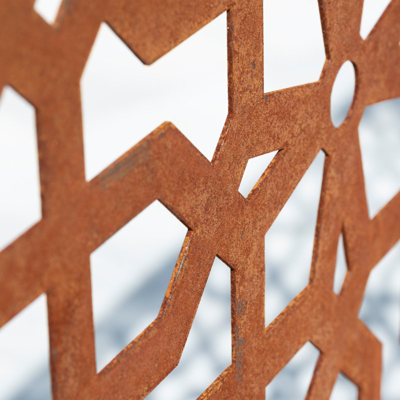 Corten Steel Urban Oasis 45"x76" Weathered Privacy Screen