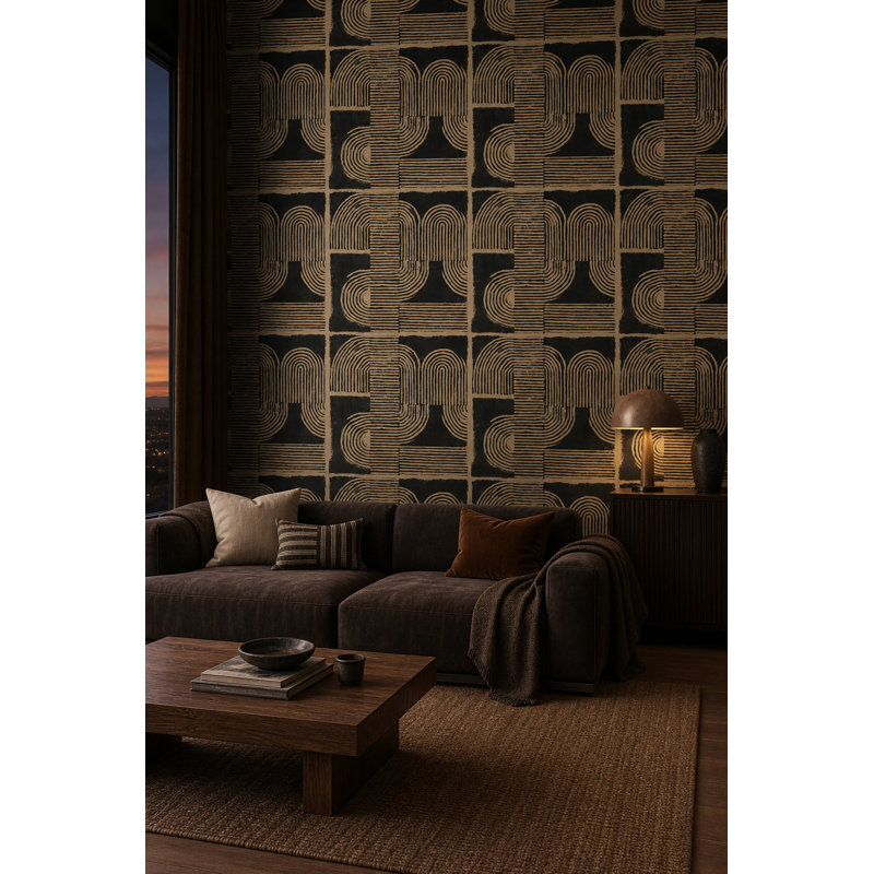 Papier peint moderne Mid-Century, Textured Non-Pasted
