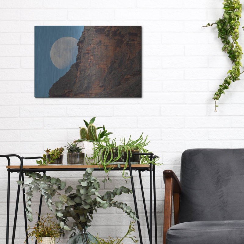 «Moon Mountain 1» par Joe Reimer, art mural en métal, H 12 po x l 16 po