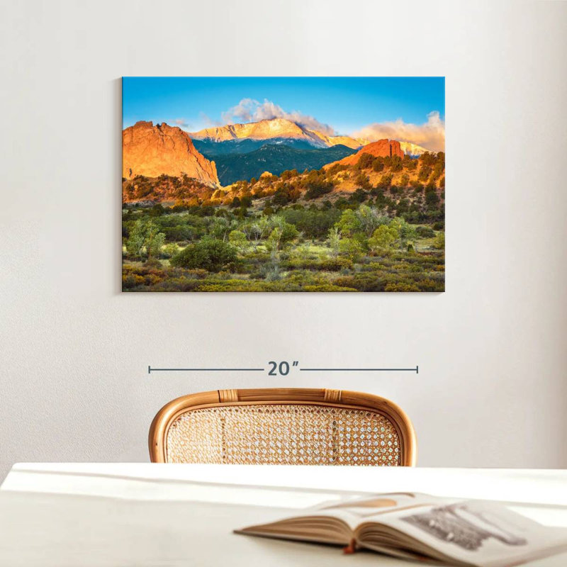 " Pikes Peak Mountainscape ", 16" H x 24" W x 1.25" D