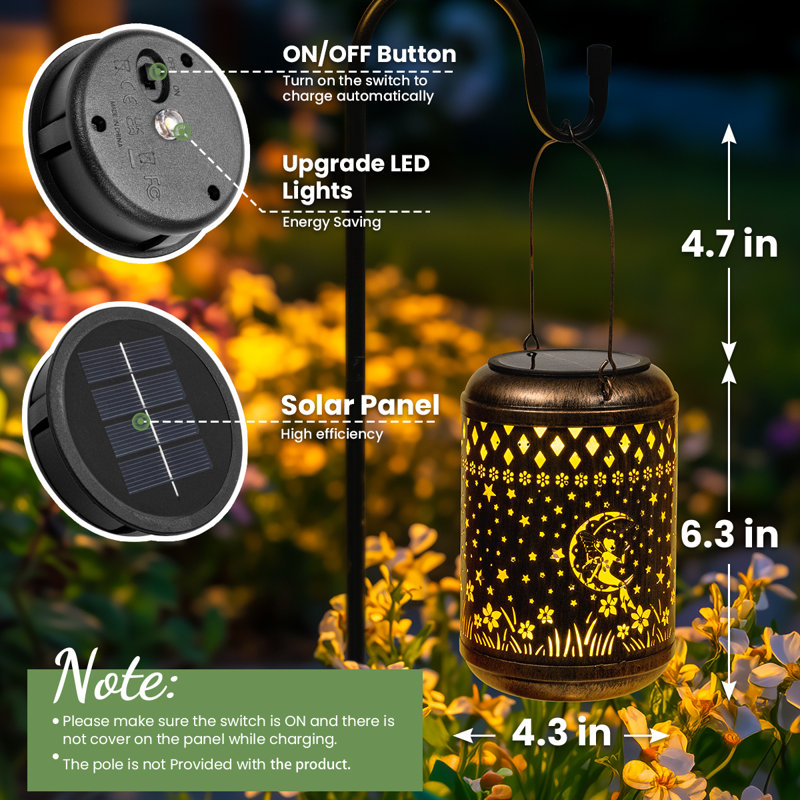 Lanterne solaire d'extérieur imperméable à l'eau