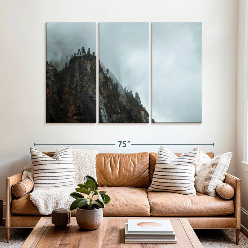 Alvord Foggy Rocky Mountain Peak, H 42 po x l 65 po