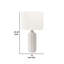 Lampe de table Limy, 23 po, abat-jour tambour ivoire, céramique blanc crème nervurée-117054323