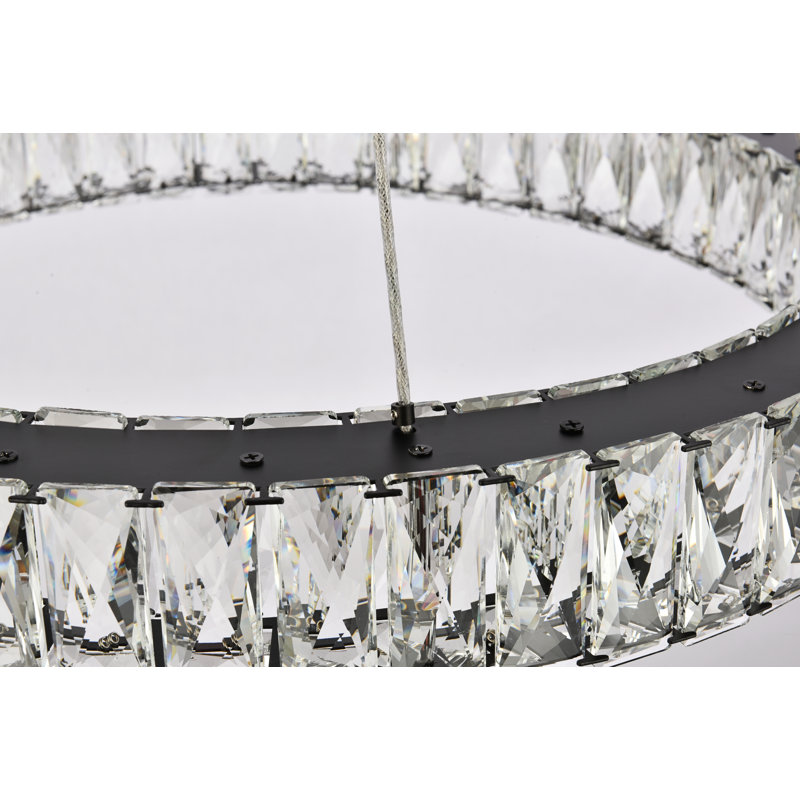 Sunderland - Light LED Pendant, Chrome, 3" H x 31" W x 31" D