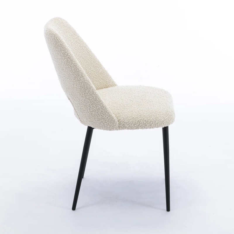 Chaise Livia Bouclé, Blanc