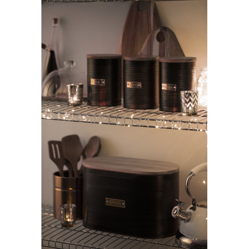 Typhoon Otto Black Tea, Coffee, Sugar & Bread Bin Set