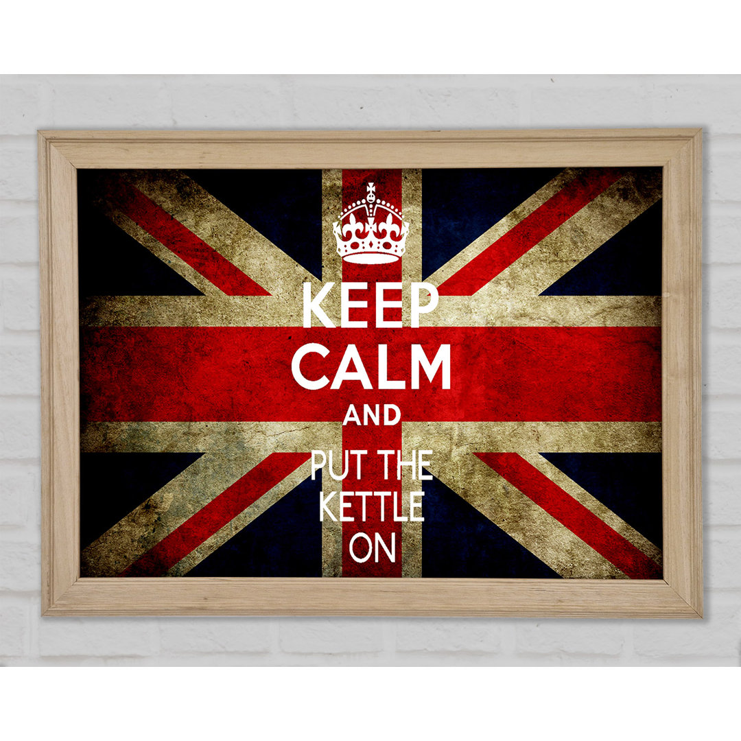 Englische Flagge Keep Calm Gerahmter Druck