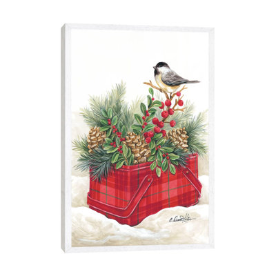 Christmas Lodge Vintage Tin by Diane Kater - Print on Canvas