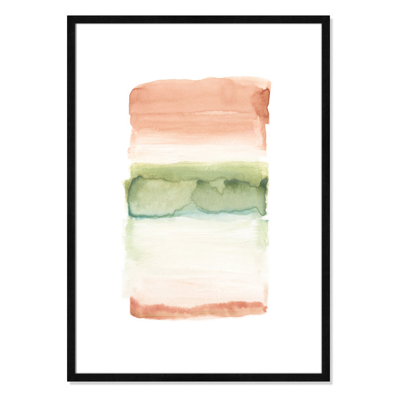 " Skye II " Painting Print, Black Framed Paper, 35.5" H x 25.5" W x 0.75" D