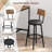 Bar Table Set With 4 Bar Stools PU Soft Seat-1128621528