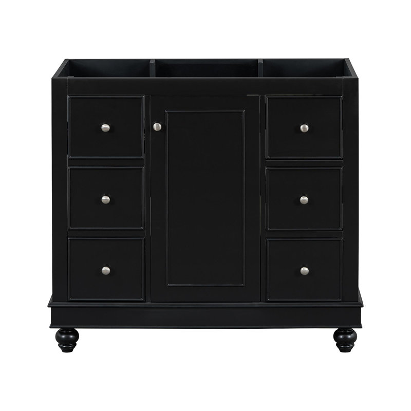 [Cabinet seulement] Meuble-lavabo noir de 36 po (lavabo non inclus)