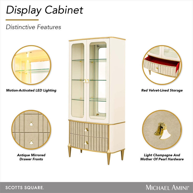 Scotts Square Display Cabinet - Light Champagne