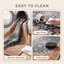 Tapis Kingsley traditionnel surteint uni bleu sarcelle, or et crème, lavable en machine, antidérapant, à poils courts, pour l'intérieur et l'extérieur, adapté aux animaux domestiques, idéal pour le salon, la chambre, la salle à manger, l'entrée, le couloir ou le bureau.-1015815344