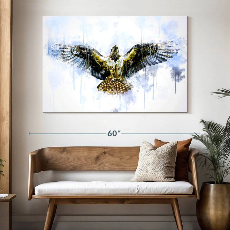 Crowle Hawk Flying, 34" H x 51" W