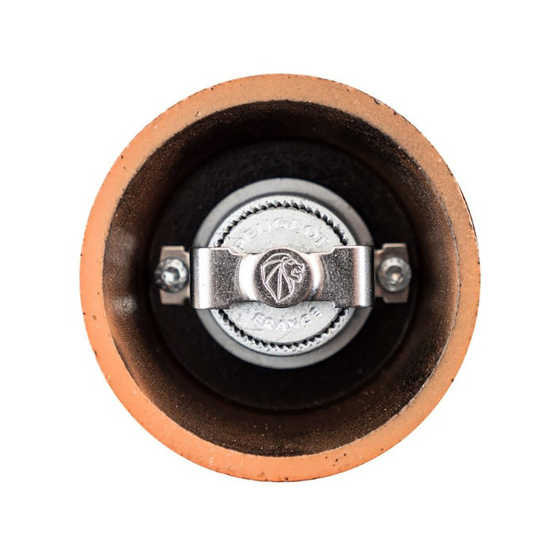 Peugeot BALI FONTE Cast Iron Manual Pepper Mill, 8cm/3 In, Black, Orange