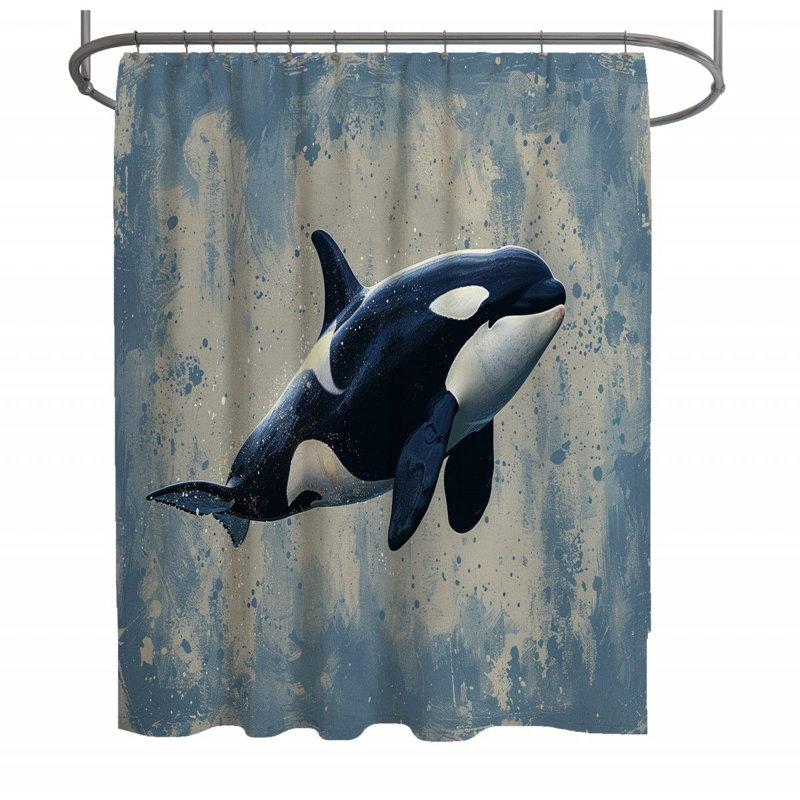 Rideau de douche 12119_Orca, L 70 po x L 83 po